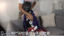 コスプレハードコア 何度も袋が窒息して練習 絶体絶命の結末
